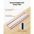 thumbnail image 6 of VEVOR Track Saw Guide Rail, 110-Inch Cutting Range, Kit Includes 4 x 27.5 in Aluminum Extruded Guide Rails and 3 Connectors, Compatible with Makita, Festool & WEN Track Saws, for Woodworking Projects, 6 of 9