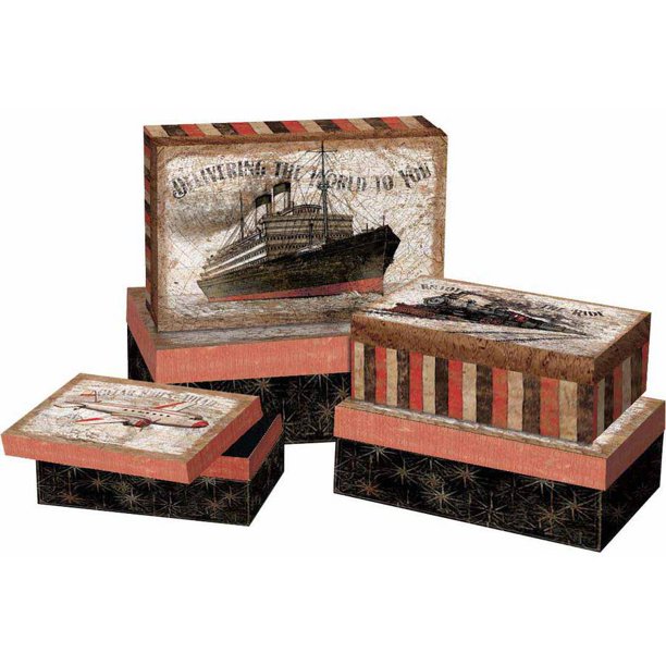LANG Vintage Travel Bob's Boxes, 5 Stack