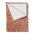 thumbnail image 2 of Geometric Soft Flannel Fleece Throw Blanket, Vertical Zig Zag Stripes with Triangles Fractal Look Vintage Mosaic Tile, Cozy Plush for Indoor and Outdoor Use, 50" x 60", Multicolor, by Ambesonne, 2 of 5