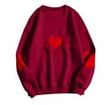 thumbnail image 3 of Gytharion Cute Heart Print Sweatshirts for Women Loose Casual Valentine's Day Pullover Shirts Trendy Long Sleeve Crew Neck Blouses Ladies Soft Cozy Valentines Tops, 3 of 4
