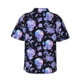 thumbnail image 3 of Daiia flower Skull crystal Hawaiian Shirt for Men Gentle Cotton Regular Short Sleeve Casual-XX-Large, 3 of 9