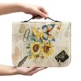 thumbnail image 2 of HELLHERO Butterfly and Sunflower Pattern Bible Cover for Men, Protective Church Bible Bag with Top Handle for Outdoor Study Christian Prayer Bible Study, 2 of 12