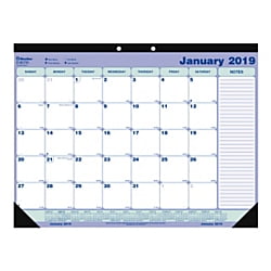 Blueline® Monthly Desk Pad Calendar, 21 1/4