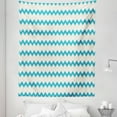 thumbnail image 1 of Teal Tapestry, Horizontal Zigzag Lines Chevron Triangles Pattern Simple Classical Geometric Design, Fabric Wall Hanging Decor for Bedroom Living Room Dorm, 5 Sizes, Cream Teal, by Ambesonne, 1 of 1