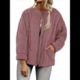 thumbnail image 2 of Chaquetas Acolchadas para Mujer, Informales, de Cuello Alto, Larga, Abrigos de Invierno Extragrandes con Cremallera Raíz de Rosa S, 2 of 7