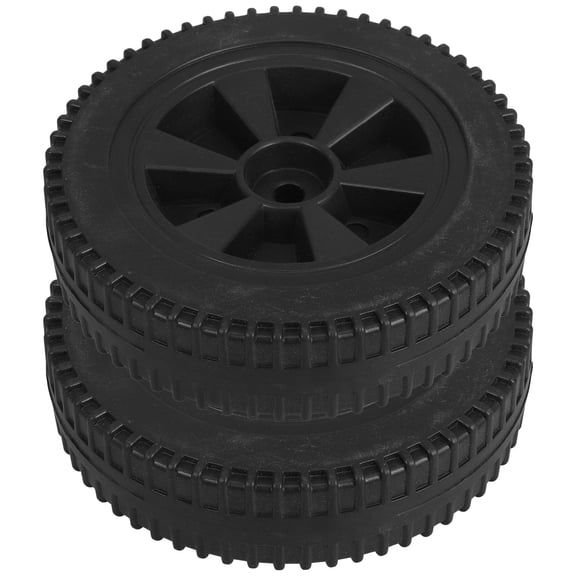 AURARMLET Set of 2 Heavy Duty Black HDPE Barbecue Grill Replacement Wheels for Gas Caster