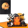 thumbnail image 1 of 3D Halloween Card, Pop Up Pumpkin and Ghost, Folding Card with Envelope for Halloween, 1 of 5