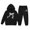 Q133 Black, variant on Angala 2 Piece Outfits For Girls Hooded Long Sleeve Bowknot Print Sweatshirt With Jogger Pants Set Girls Autumn Daily Wear Clothes