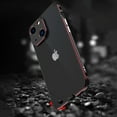 thumbnail image 6 of Dteck Case for iPhone 13 6.1-inch,Shockproof Metal Aluminum Bumper Frame Slim Case with Camera Lens Protector Cover for iPhone 13,Black, 6 of 9