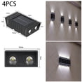 thumbnail image 1 of juegos de lámparas solares LED de luz blanca para exteriores, apliques de pared IP65, impermeables, iluminación decorativa de pared, lámpara de pared para valla, patio, jardín, puerta de entrada, esca, 1 of 4