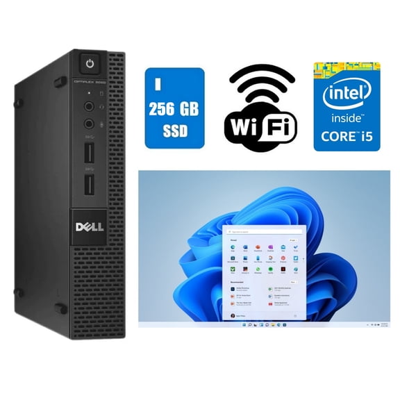 Restored Dell OptiPlex 9020 Desktop Computer Micro Core i5 16GB Ram 256GB SSD Wi-Fi Windows 11 Pro (Refurbished)