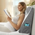 thumbnail image 2 of AMTPM Bed Wedge Pillow, Memory Foam Triangle Pillow for Sleep Apnea, Acid Reflux, Snoring, 12Inch Leg Elevation, Back Support for Sitting Up in Bed, Incline Cushion for Sleeping, Reading, 2 of 10