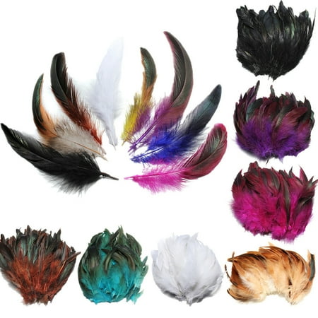 Rooster Party Decorations 100Pcs Fluffy Beautiful Color Rooster tail Feathers 6-8
