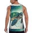 thumbnail image 3 of Fotbe Watercolor Turtle1 Pattern Men's Quick Dry Workout Tank Top Gym Muscle Tee Fitness Bodybuilding Sleeveless T Shirt Breathable Workout Shirt-4X-Large, 3 of 9