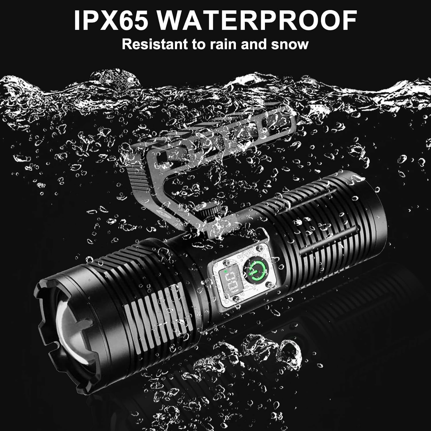 Flashlight, High Powered 13500 Lumens Super Bright Tactical Flashlight, USB Rechargeable Flashlight with COB Light, 11 Modes Zoomable Waterproof Flash Lights for Emergency, Outdoor, Home, Camping