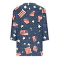 thumbnail image 3 of 3/4 Sleeve V Neck USA Patriotic Shirt for Women 4th of July America Stars Stripes Flag Tops 2026 Independence Day Tee, 3 of 7