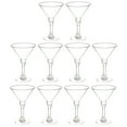 thumbnail image 4 of Transparent Plastic Cocktail Cups for Home Use Disposable Clear Martini Glasses 10pcs, 4 of 8