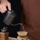 thumbnail image 3 of Kettle de cuello de cisne de peto por goteo Kettle Esturdy Cocina Aparato de agua Contenedor de agua Handheld Cafe Pots para el restaurante Home Bar El restaurante usa negro Jumpingount HA011209-01B, 3 of 7