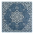 thumbnail image 2 of Unique Loom Outdoor Traditional Collection Area Rug - Antique (7' 10" Square Blue/Ivory), 2 of 6