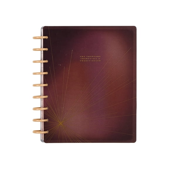 Happy Planner Gradient Glow Dated 12-Month Planner, July 2026 – June 2027, Classic Size, Horizontal Layout, Disc-Bound, 3 Bonus Months, 2 Sticker Sheets, 7" x 9.25"
