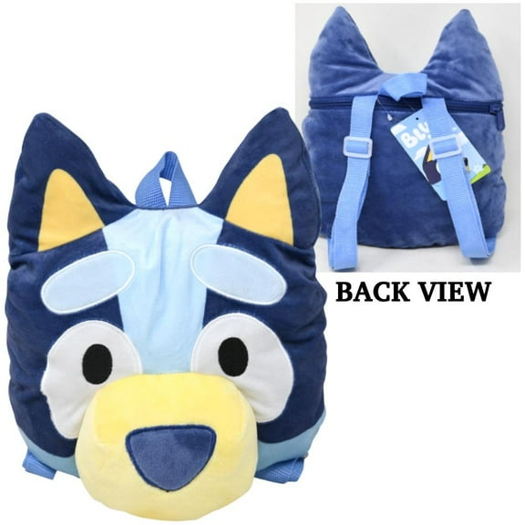 Bluey Head Shaped Plush Backpack 10x13"
