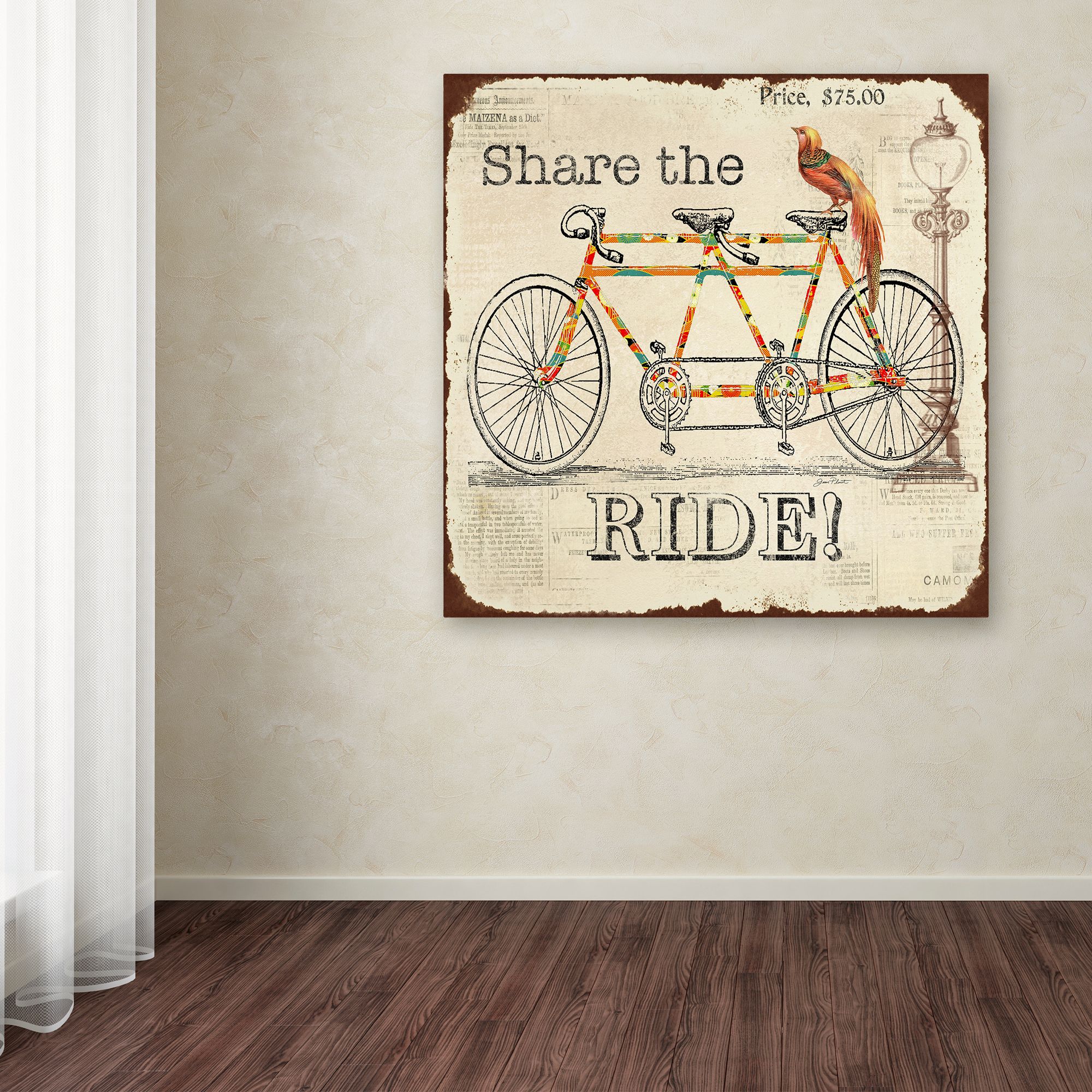 Trademark Fine Art 'Bike 4' Canvas Art by Jean Plout