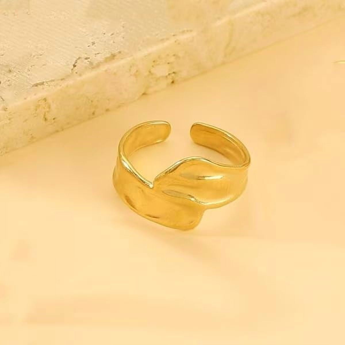 1Pcs Alloy Cuff Finger Rings Geometric Opening Rings for Women Personalized Jewelry Gold