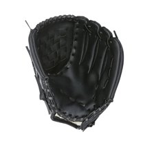 BESTSKY Leather Sports Gear Baseball Glove and Mitt for Outdoor Practice Training, Black, 11.5 In.