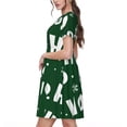 thumbnail image 2 of Hirioo Ho Ho Ho A for Short Sleeve Dress Women's Short Sleeve Dress with Pockets, 2 of 6