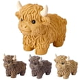 thumbnail image 6 of Highland Cow Outdoor Garden Statues,4.3×2.9×3.1in Resin Simulation Cattle Figurines Sculptures Garden Yard Decorations Lawn Ornaments Outside Patio Art Yard Decorations for Garden Decor Gift, 6 of 7