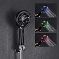 thumbnail image 2 of Automatic Led Shower Head 3 Colors Led Change Temperature Display Gradual Changing Water Glow Bathroom Pressurized,Chrome,Black,M, 2 of 6