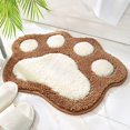 thumbnail image 1 of Alfombrilla de baño con forma de pata, bonita alfombra de baño antideslizante, suave microfibra que absorbe el agua, alfombra de ducha gruesa, alfombra de baño lavable a máquina para baño o dormitorio, 1 of 5