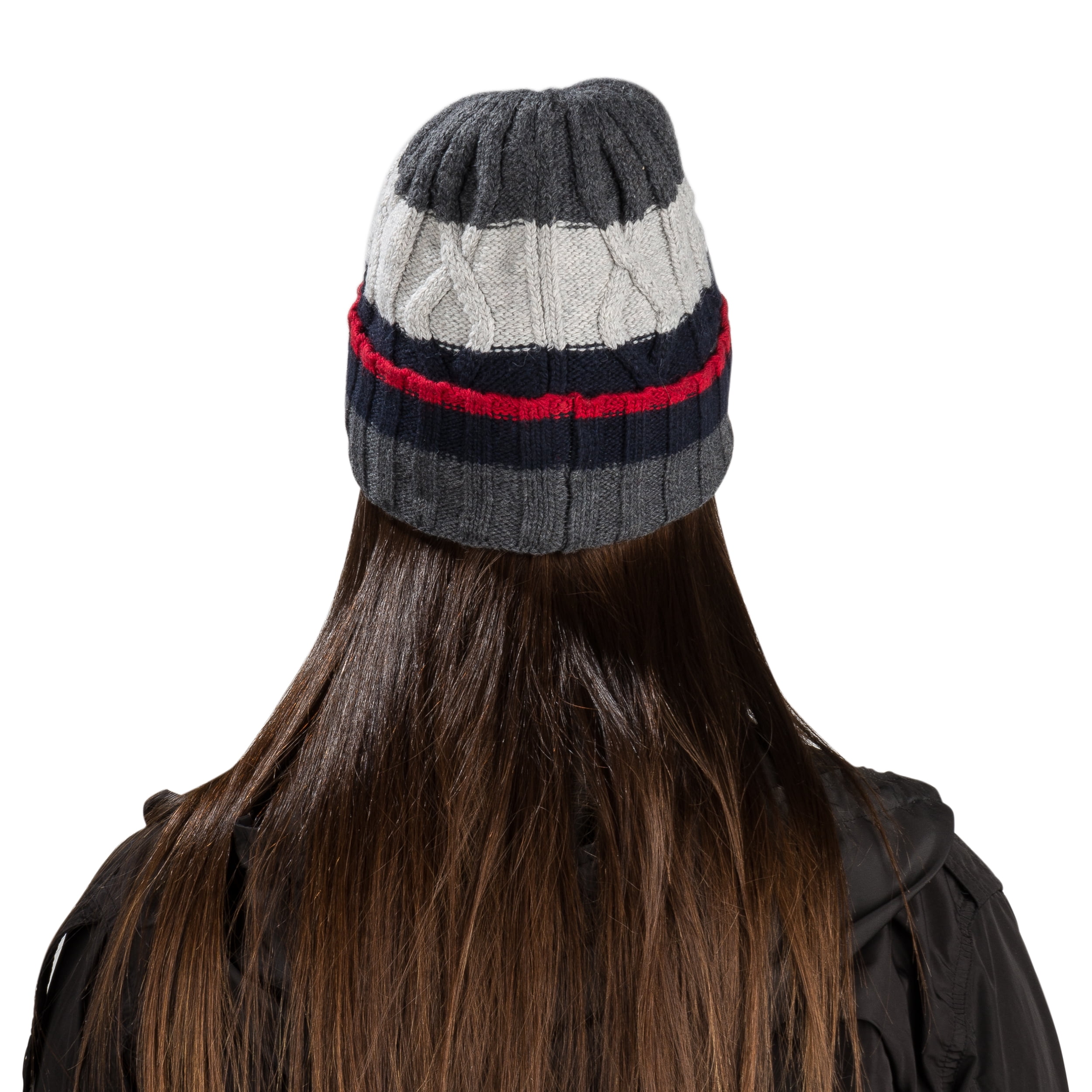 AERUSI Men or Womens Warm Knitted Patriot Beanie [All Season Style] [One Size Fits Most]