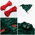 thumbnail image 6 of DHFJKG Christmas Dresses For Women Bowknot Appliques Sleeveless Crew High Neck Tiered Mini Dress With Hat 2PCS Santa Party Wear Holiday Outfit, 6 of 9