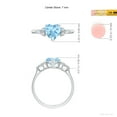 thumbnail image 5 of ANGARA Natural Heart-Shaped Aquamarine Engagement Ring with Diamonds in 14K White Gold for Women (Size-7mm) | March Birthstone, Anniversary, Jewelry Gift for Women | Natural Aquamarine Ring, 5 of 10