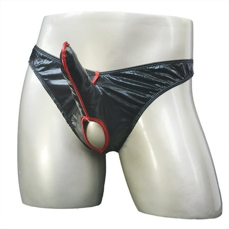 

Gubotare Men Underwear Boxer Brief Men s Cotton Bikini Thong Cheeky Boxer Briefs Underwear Elastic Waistband Brazilian Bikini Briefs Black M