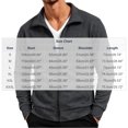 thumbnail image 3 of yillto Men Jackets Collared Zip up Lightweight Casual Sweatshirt Coat Loose Fitting Big and Tall Jacket, 3 of 7