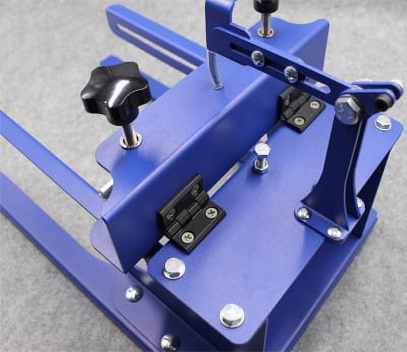 INTBUYING 1 Color 1 Station Silk T-Shirt Screen Printing Machine DIY Fabric Press for T-Shirt Clothing Hats Adjustable Blue
