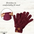 thumbnail image 3 of Britt's Knits Beyond Soft Warm Winter Chenille Gloves - Wine (Women's), 3 of 8