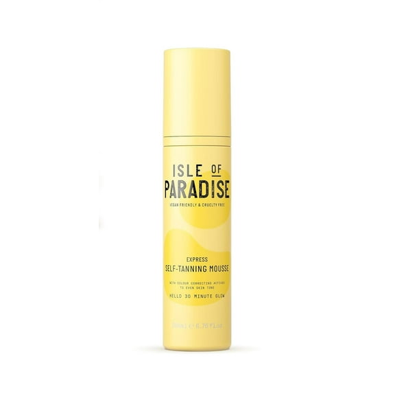 Isle of Paradise Express Self Tanning Mousse 6.76 fl oz  30 Min Fast Tan, Color-Correcting, Vegan & Cruelty-Free