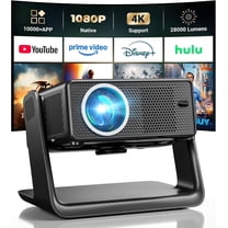 Mini Projector with WiFi and Bluetooth, 1080P Projector 28000 Lumens, Compatible with Netflix, Built-in Apps