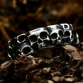 thumbnail image 3 of ZMY Home Stainless Steel Skull Ring with Fifteen Mini Skulls in a Circle (11), 3 of 6