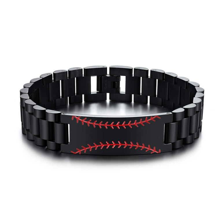 VNOX Baseball Seam Bracelet, Bangle Bracelets Stainless Steel in