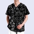 thumbnail image 2 of Camiseta de enfermería con estampado de Minnie y Mickey de Disney para hombre, tops casuales, manga corta, bolsillo con cuello en V, uniforme para mujer neutral, 2 of 5