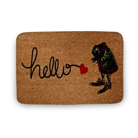 Cute Frog Doormat, Hello Outdoor Doormat, Wedding Gift, Durable Doormat, Entryway Decoration, Housewarming Gift,Home Decor, Welcome Mat,Indoor Doormat,Front Back Door Mat 16”x24”