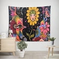 thumbnail image 2 of LINLIN Psychedelic mushroom eye tapestry bohemian fantasy plant tapestry colorful monster wall hanging house decoration, 2 of 3
