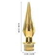 thumbnail image 2 of ETHZZLE Flag Pole Rings Golden Flagpole Topper PP Adjustable Height for Outdoor 1Set, 2 of 8