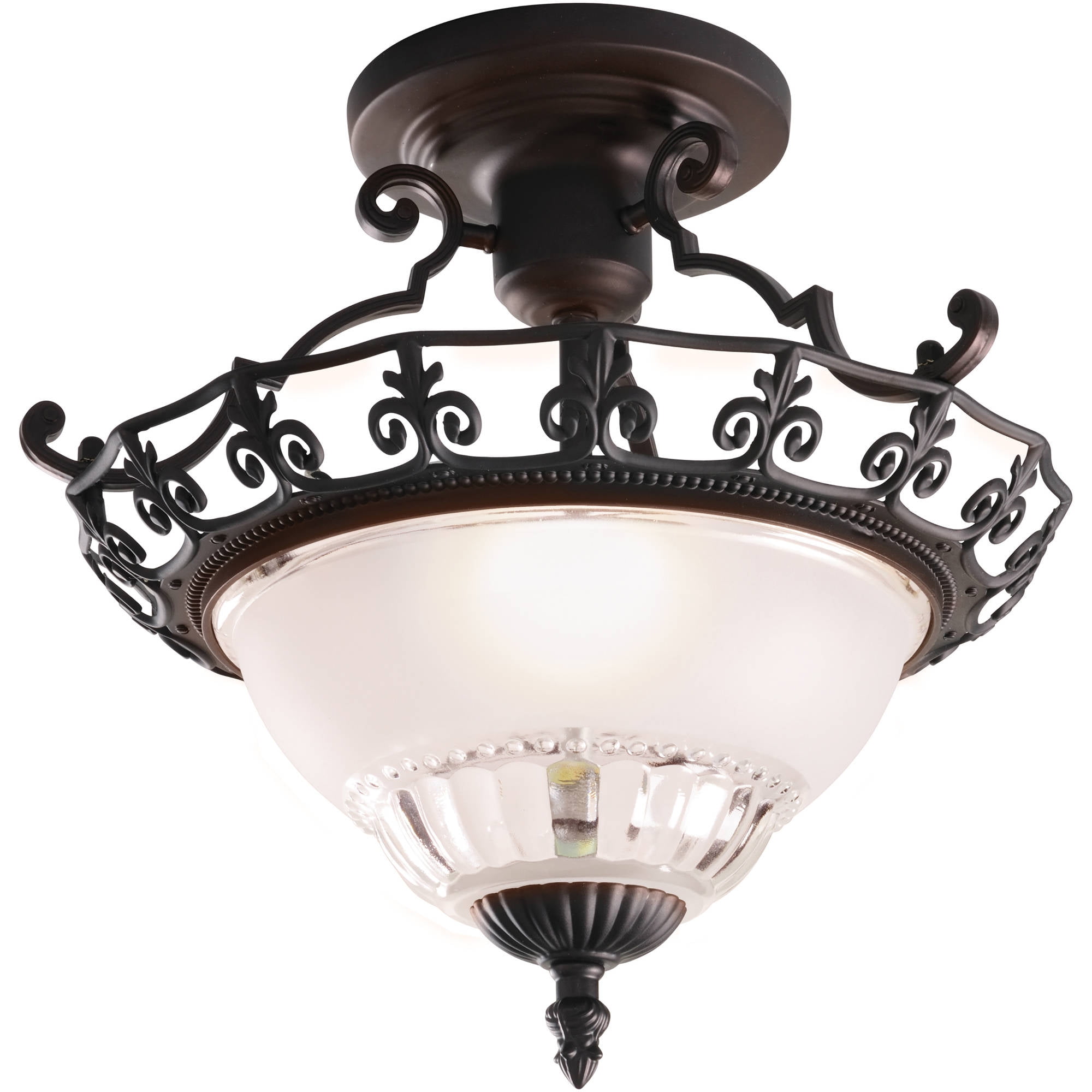 chapter indoor 11.25" ceiling semi-flush mount, oil-rubbed bronze