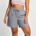 thumbnail image 4 of Oiangi Plus Size Shorts for Women Elastic Waist Drawstring Bermuda Shorts Loose Fit Dressy Casual Shorts with Pockets Gray 4XL, 4 of 9