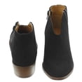 thumbnail image 3 of Botas de mujer de tacón grueso con estampado de leopardo y talla grande de otoño, 3 of 4